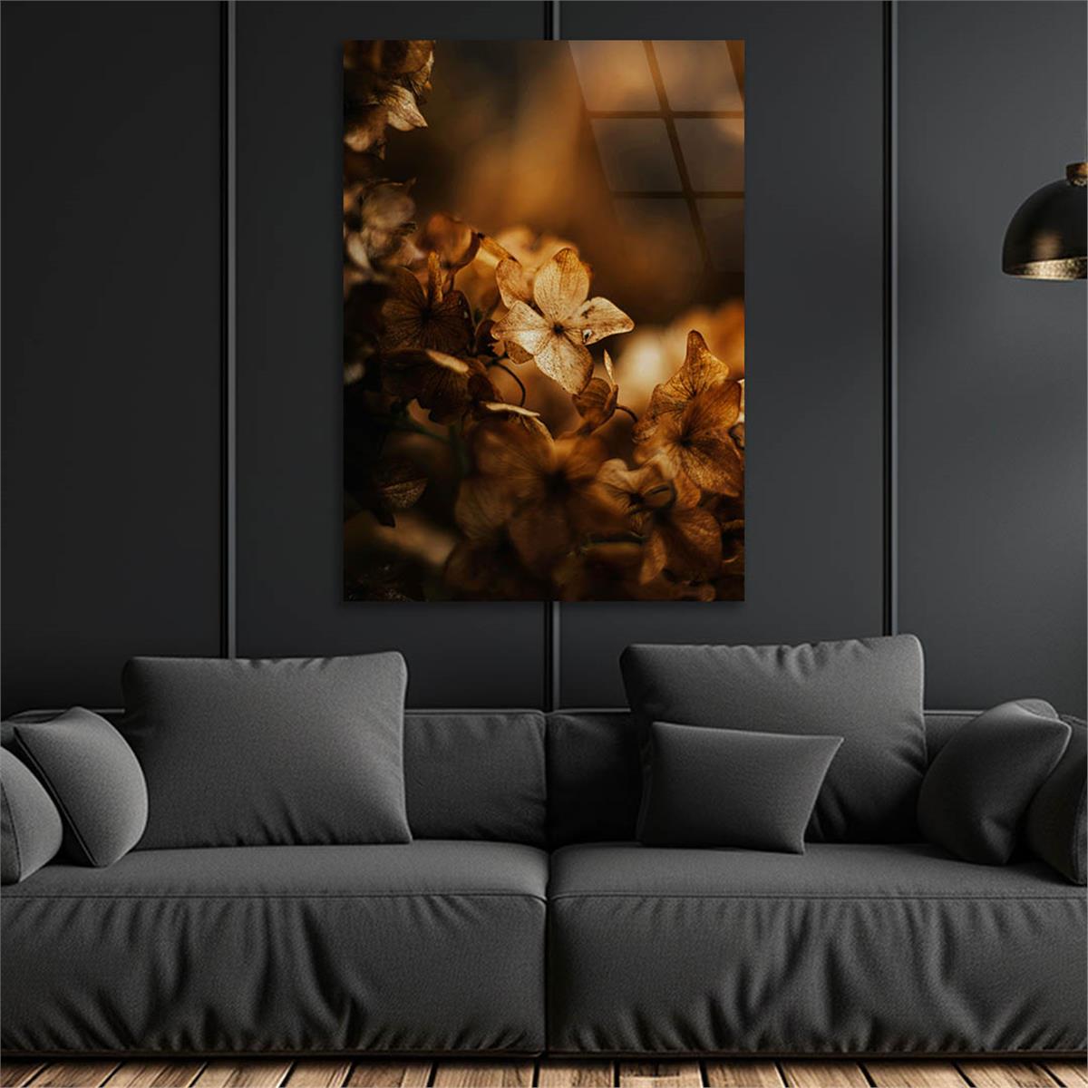 Dikey Sanat Temalı Cam Tablo 388