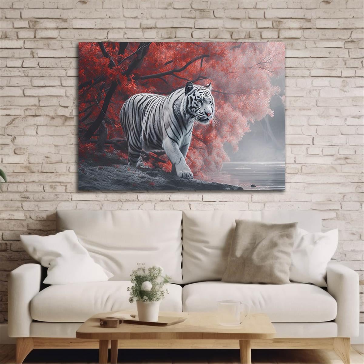 Horizontal Natured-Themed Tempered Glass Wall Art 325