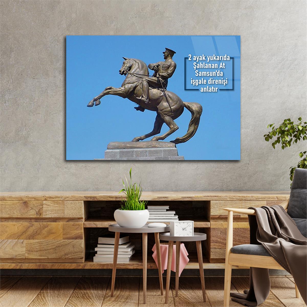 Yatay VatanTemalı Cam Tablo 136