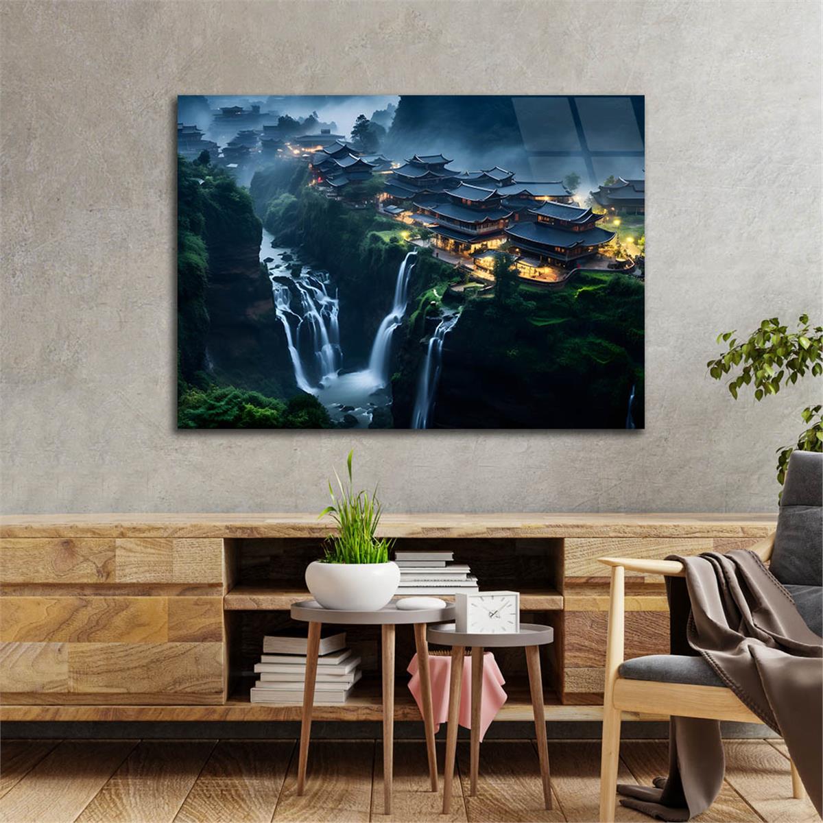 Yatay DoğaTemalı Cam Tablo 351