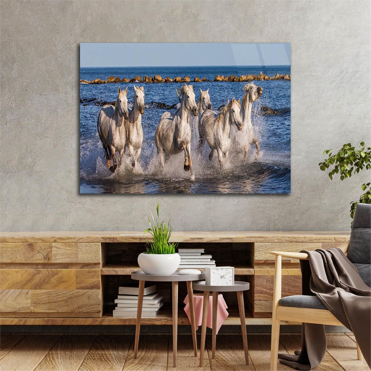 Horizontal Natured-Themed Tempered Glass Wall Art 264