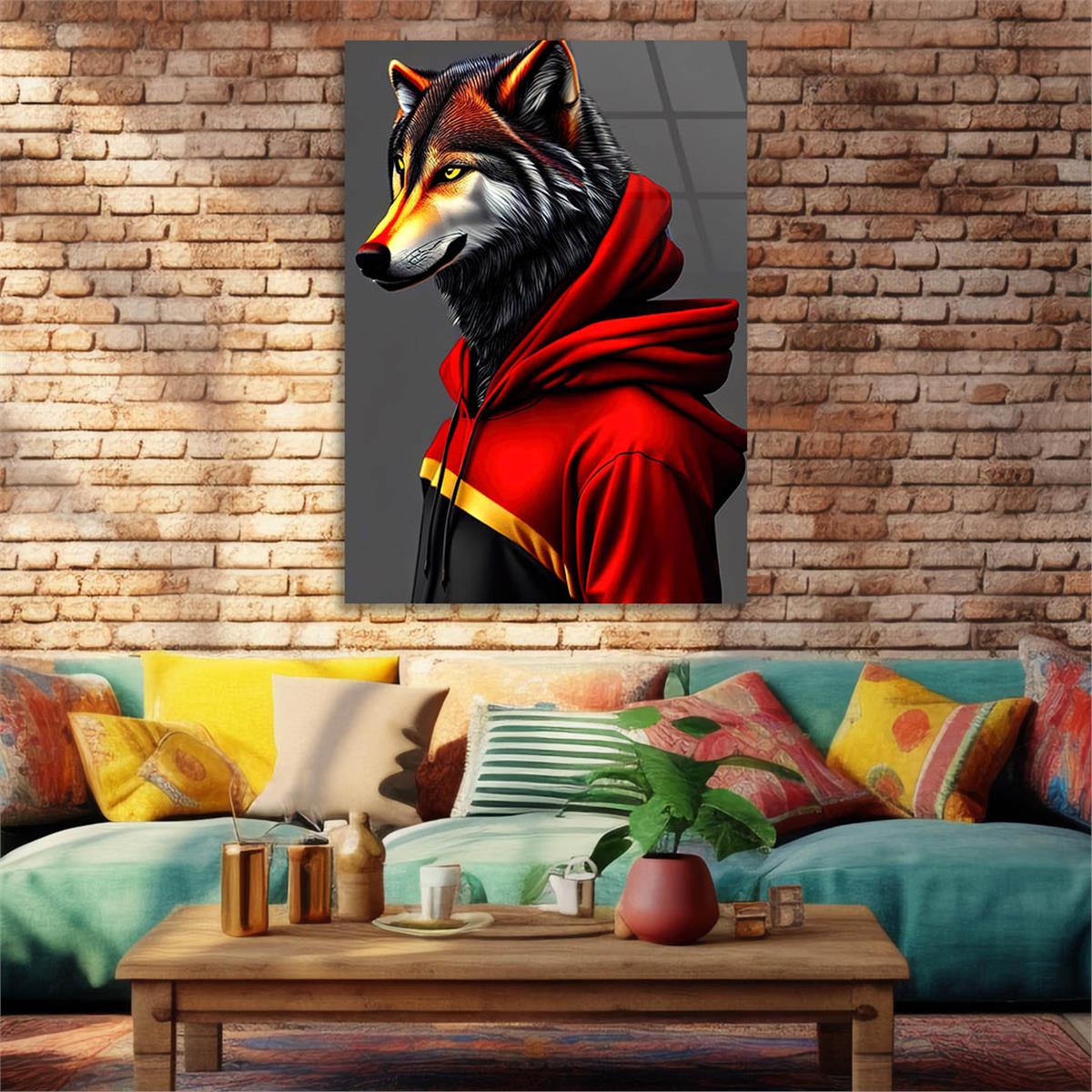 Dikey Sanat Temalı Cam Tablo 582