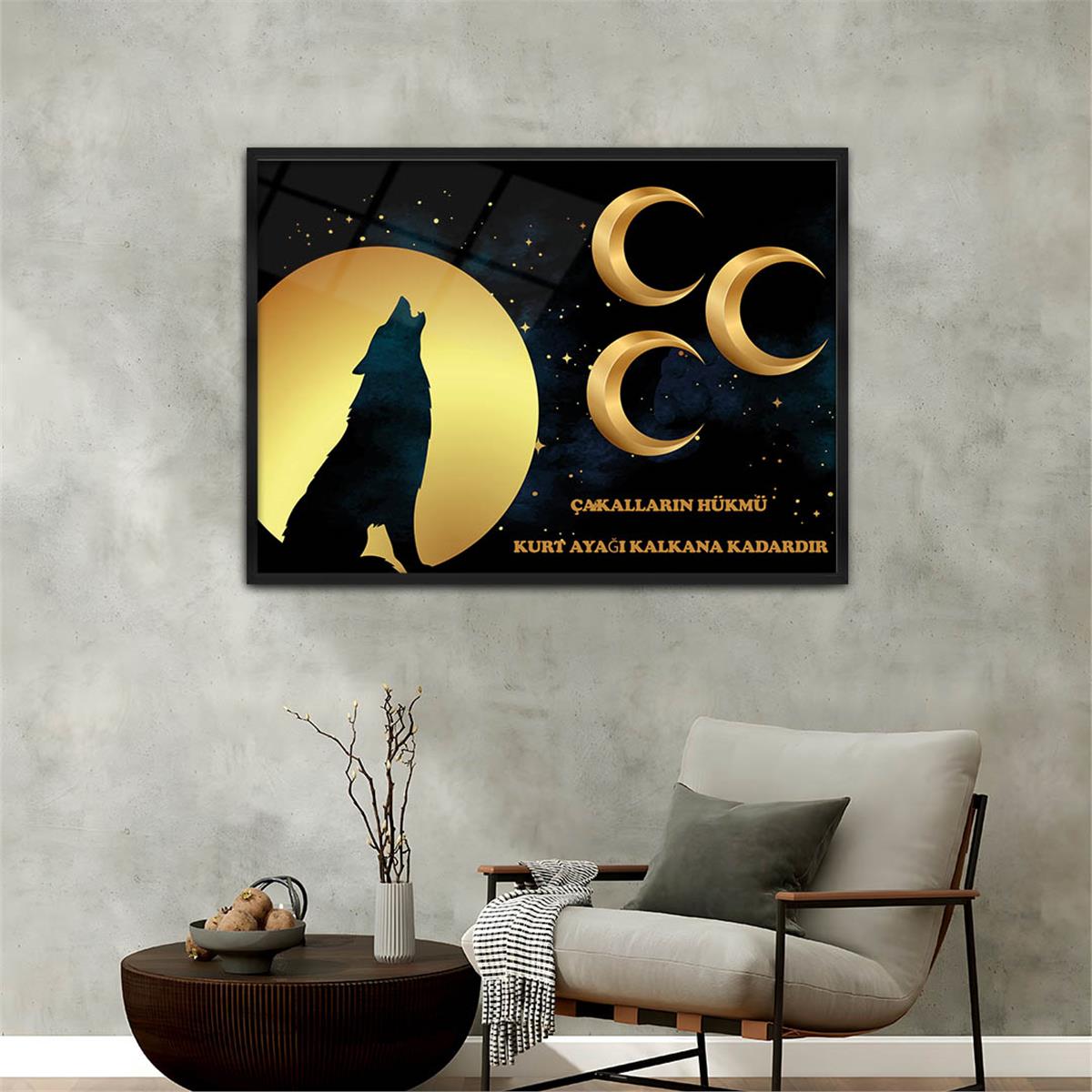 Alüminyum Çerçeveli Vatan Temalı Cam Tablo 031