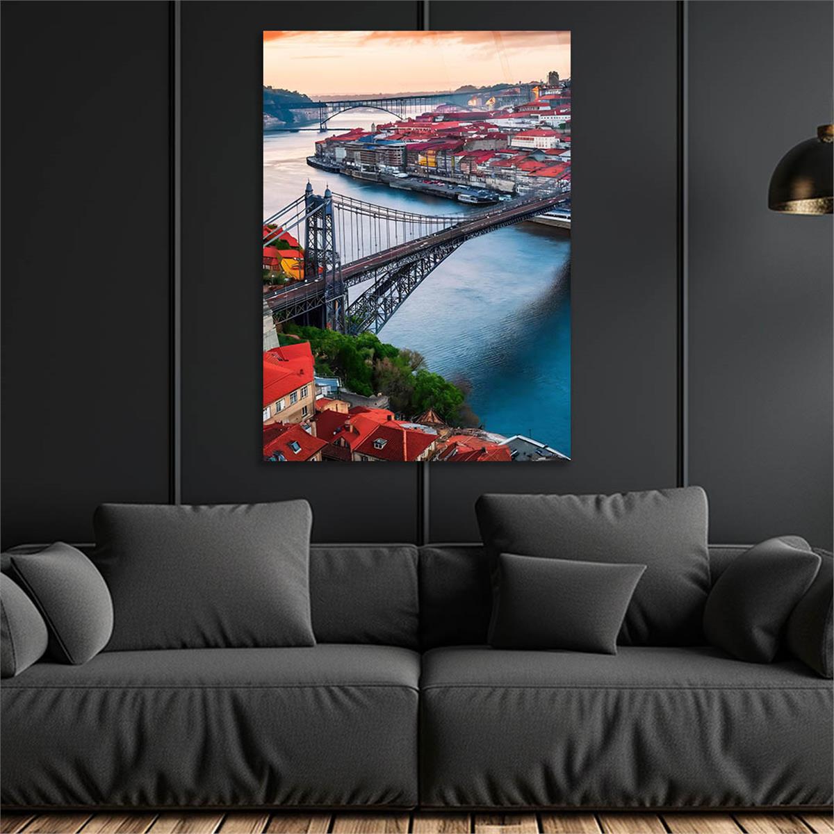 Dikey Doğa Temalı Cam Tablo 252