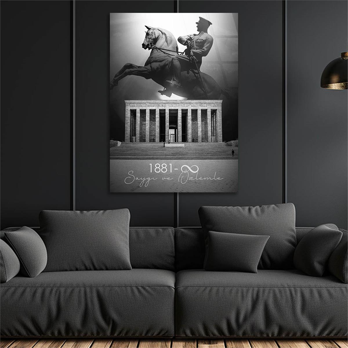 Dikey VatanTemalı Cam Tablo 174