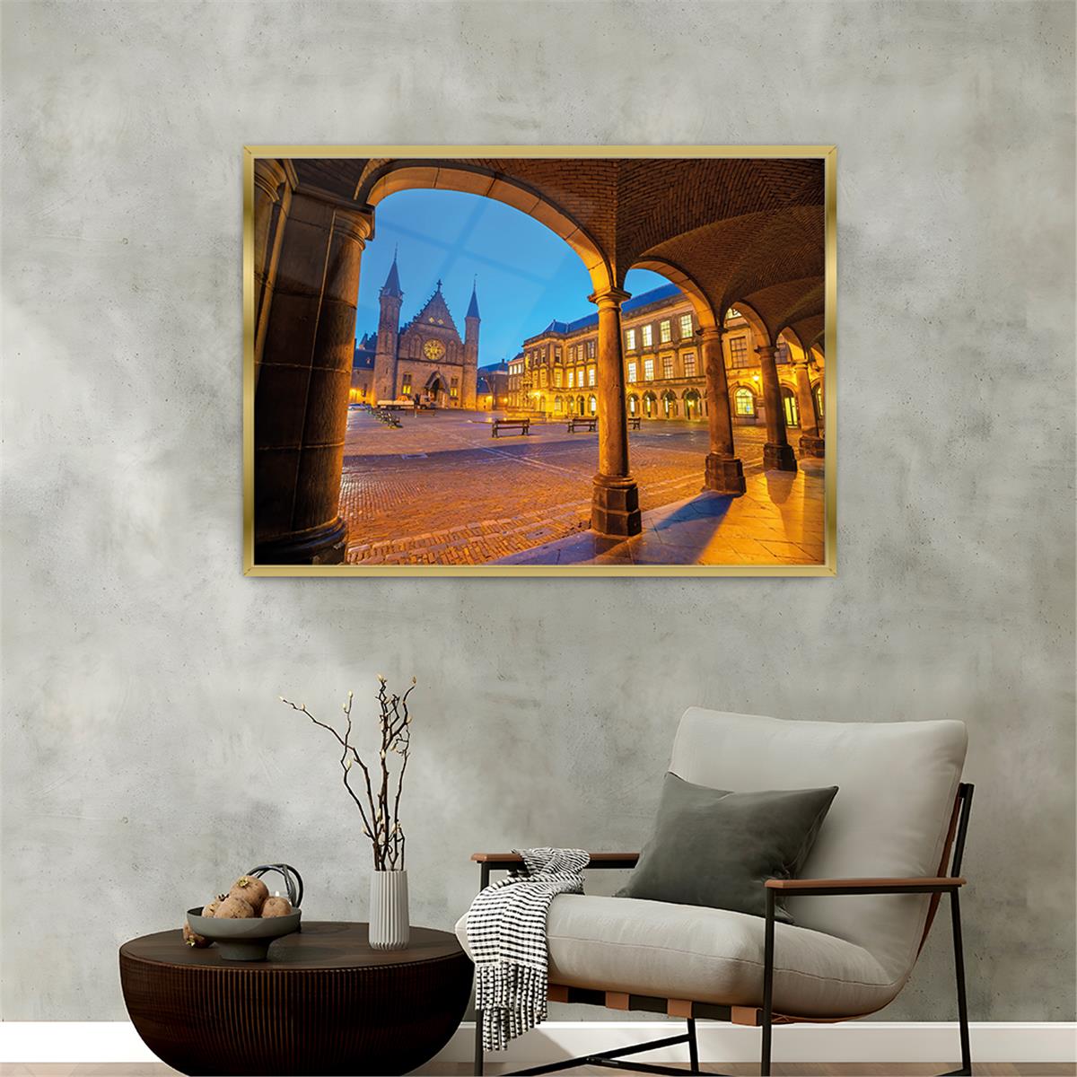 Aluminum-Framed Religious-Themed Tempered Glass Wall Art 041