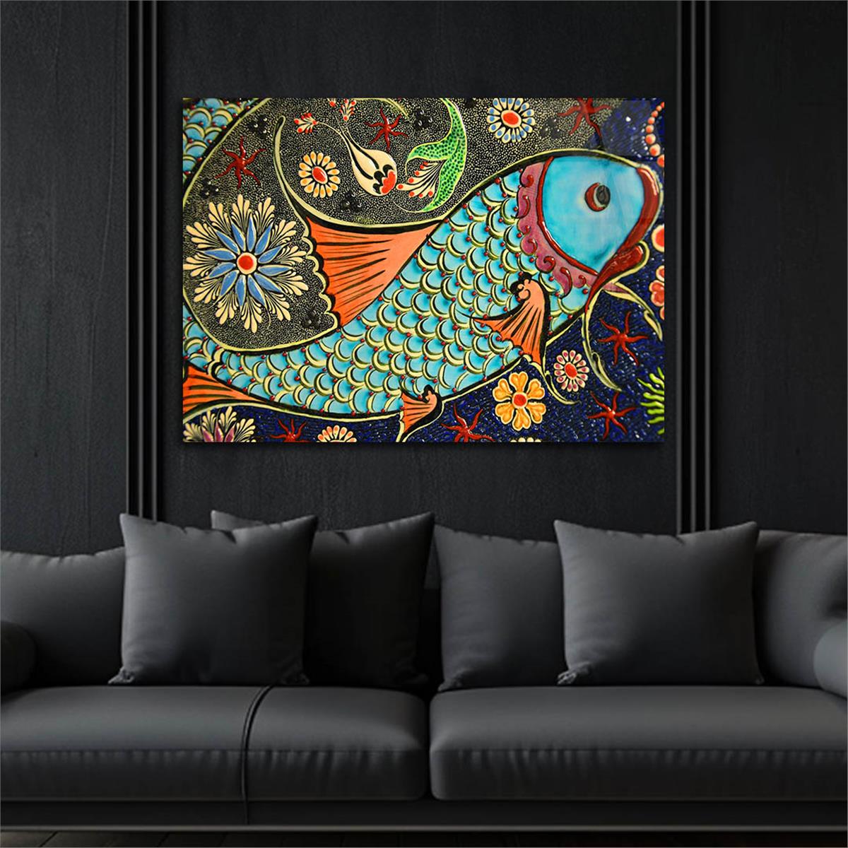 Horizontal Art-Themed Tempered Glass Wall Art 525