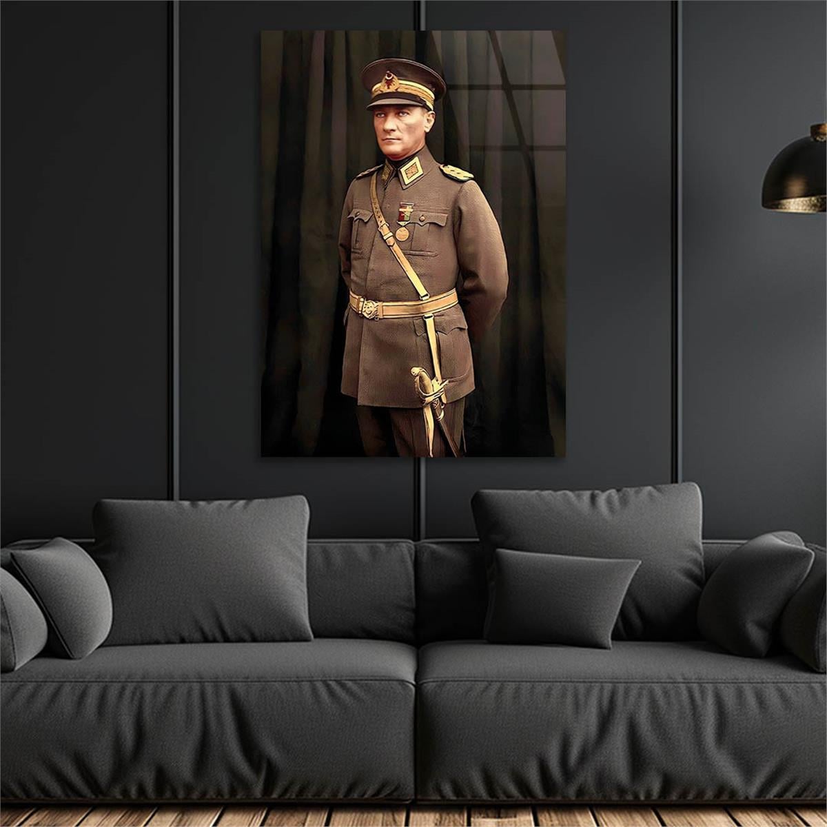 Mustafa Kemal Atatürk Gehard Glasschilderij 