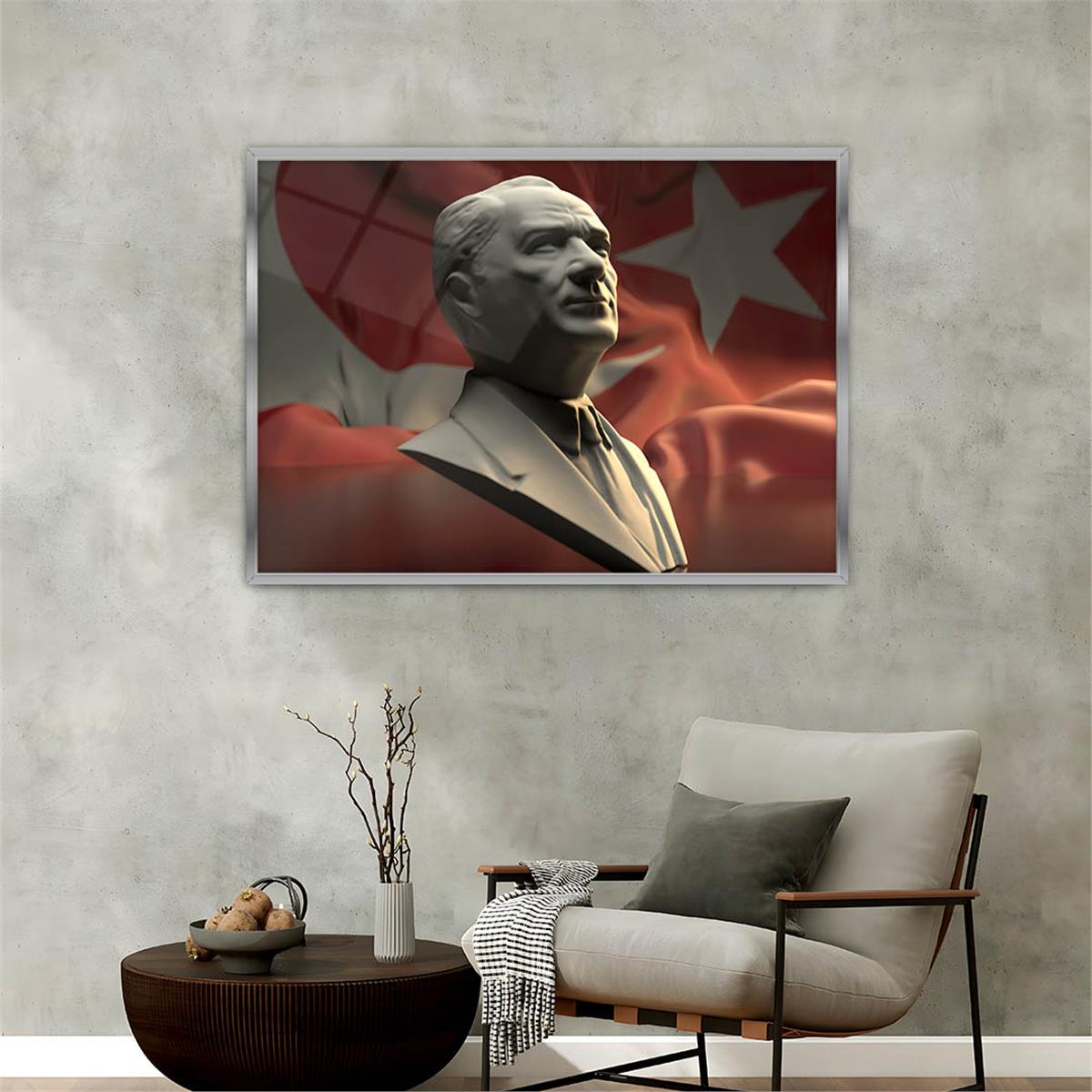 Aluminum-Framed National-Themed Tempered Glass Wall Art 002
