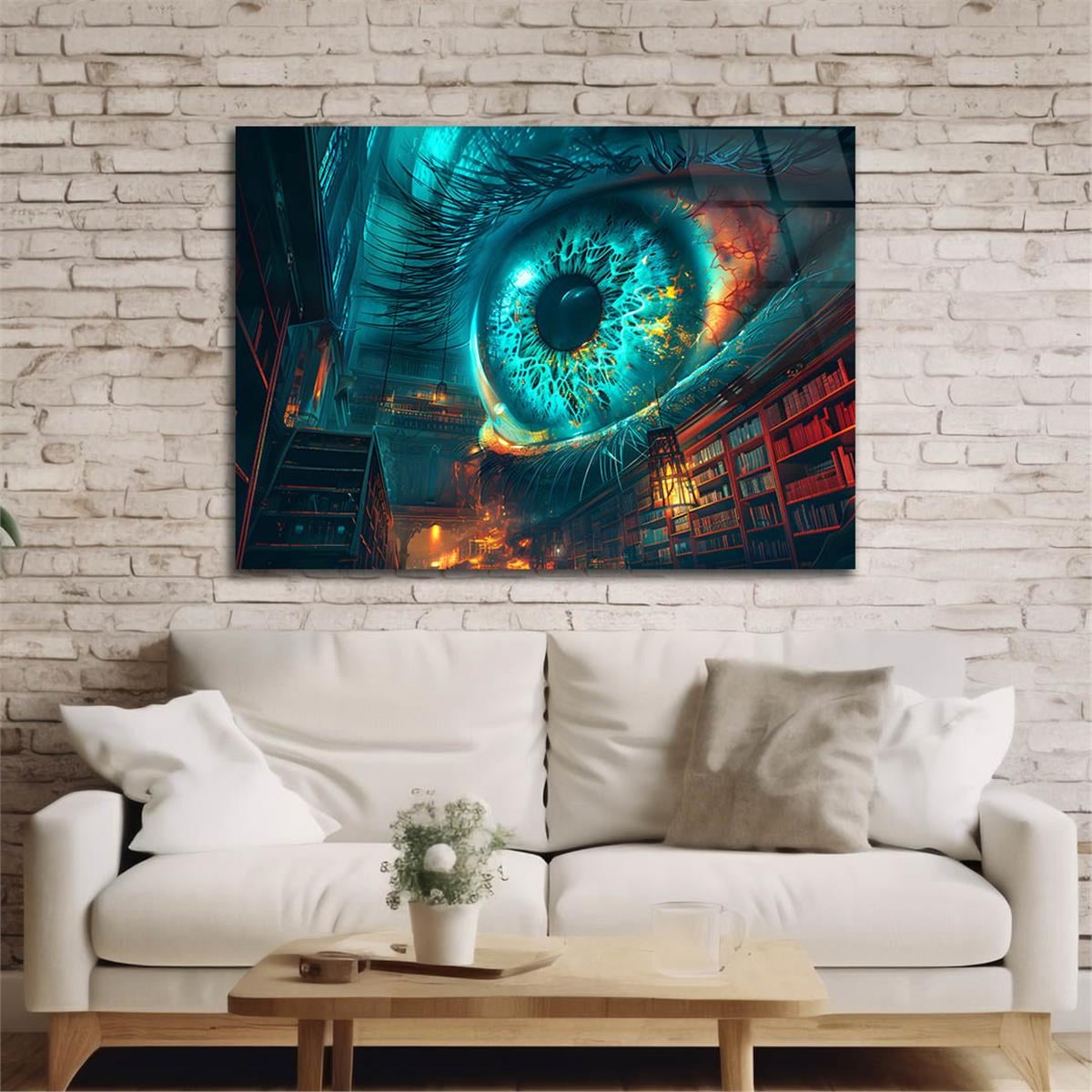 Horizontal Art-Themed Tempered Glass Wall Art 476