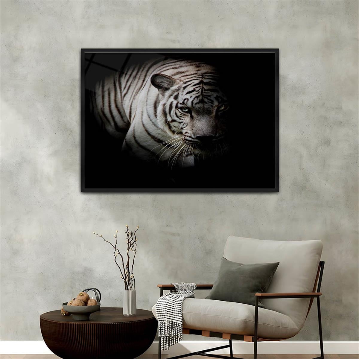 Aluminum-Framed Natured-Themed Tempered Glass Wall Art 006