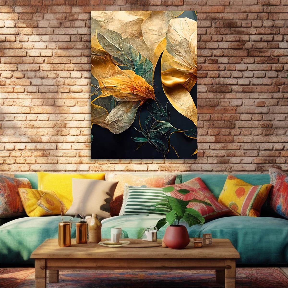 Dikey Sanat Temalı Cam Tablo 385