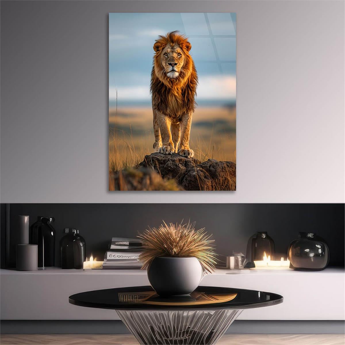 Dikey Doğa Temalı Cam Tablo 311