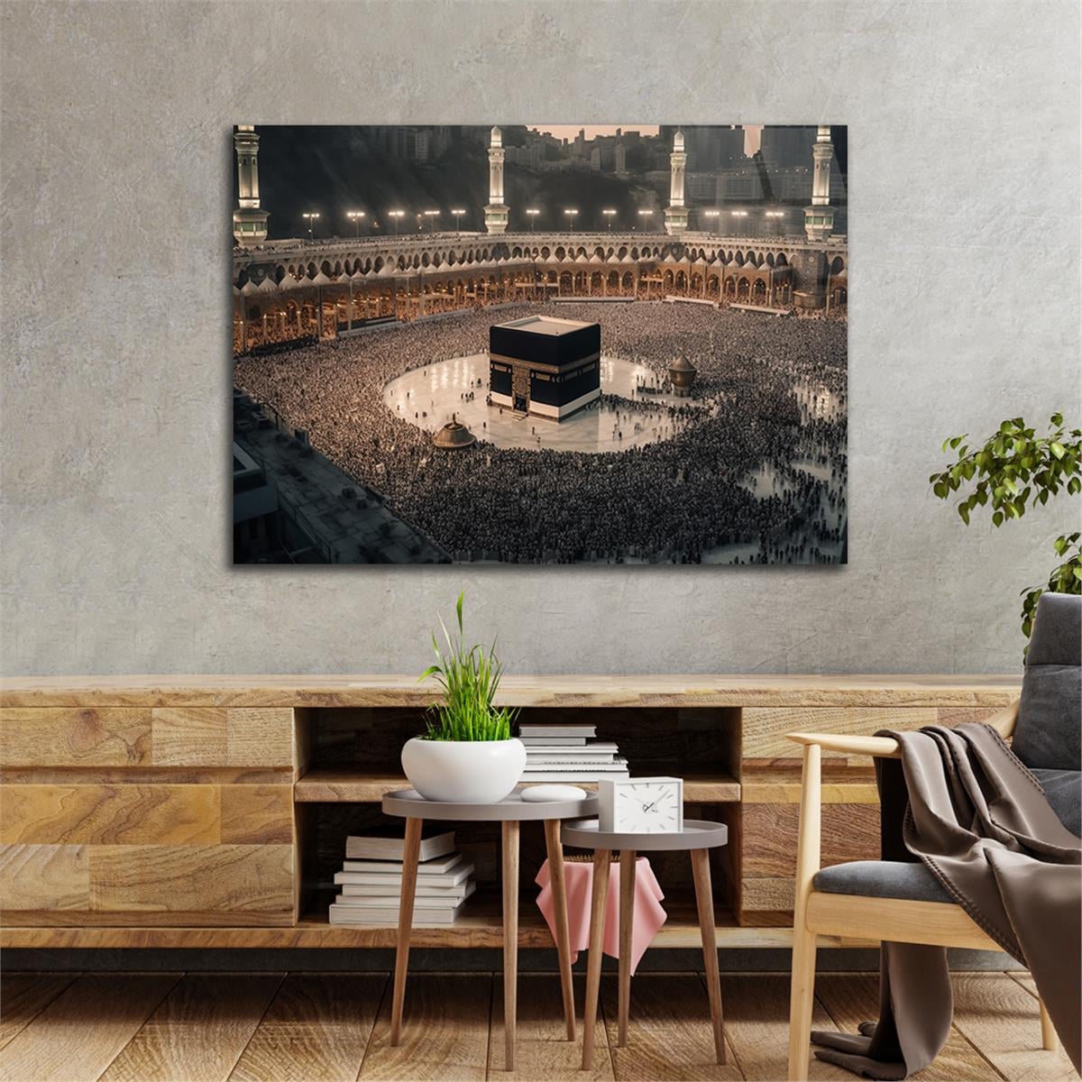 Yatay Dini Temalı Cam Tablo119