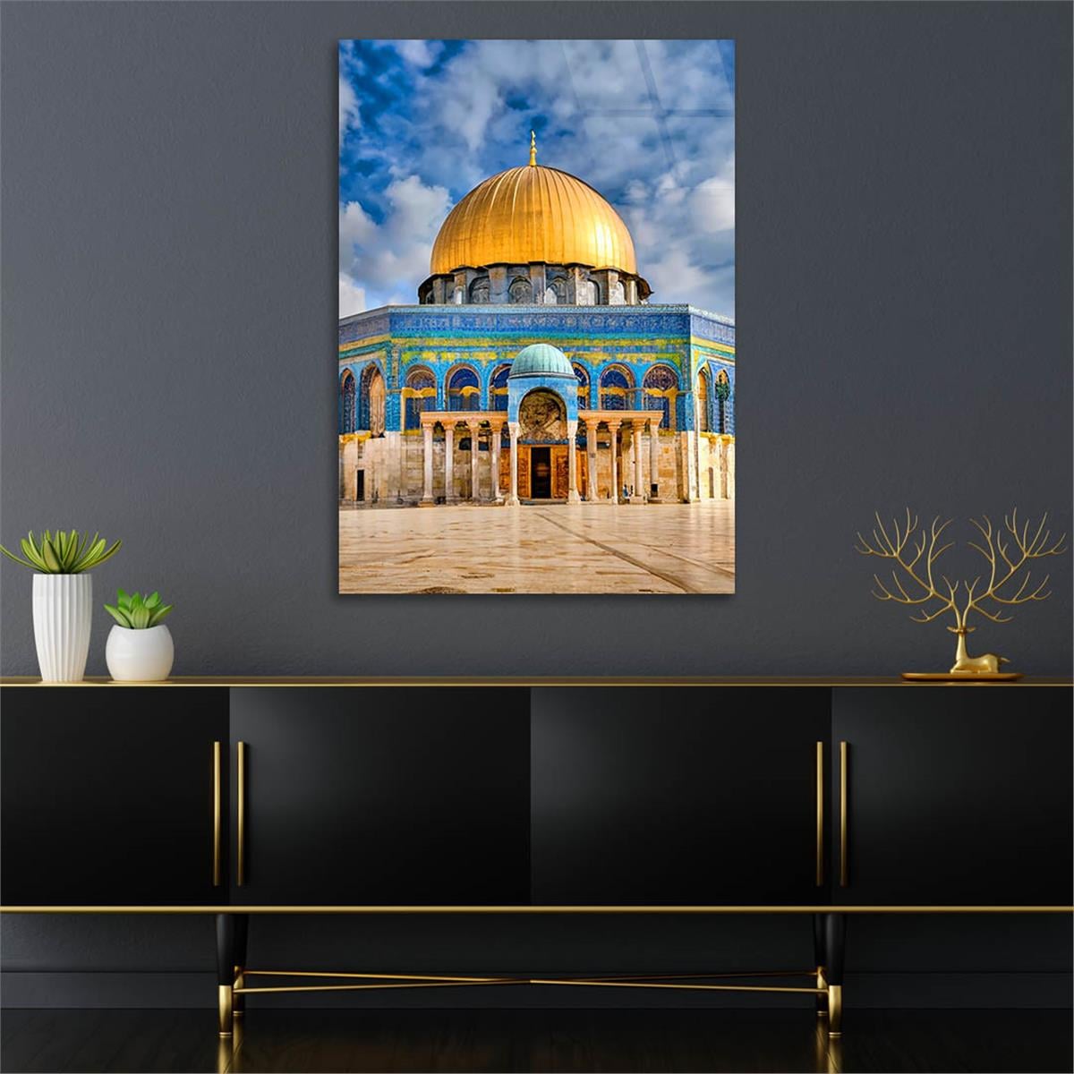 Dikey Dini Temalı Cam Tablo 246