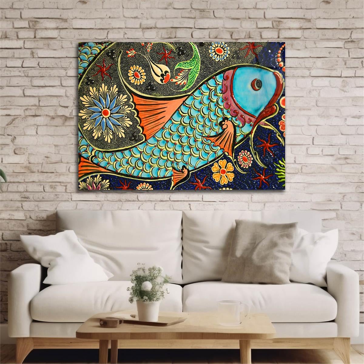 Horizontal Art-Themed Tempered Glass Wall Art 525
