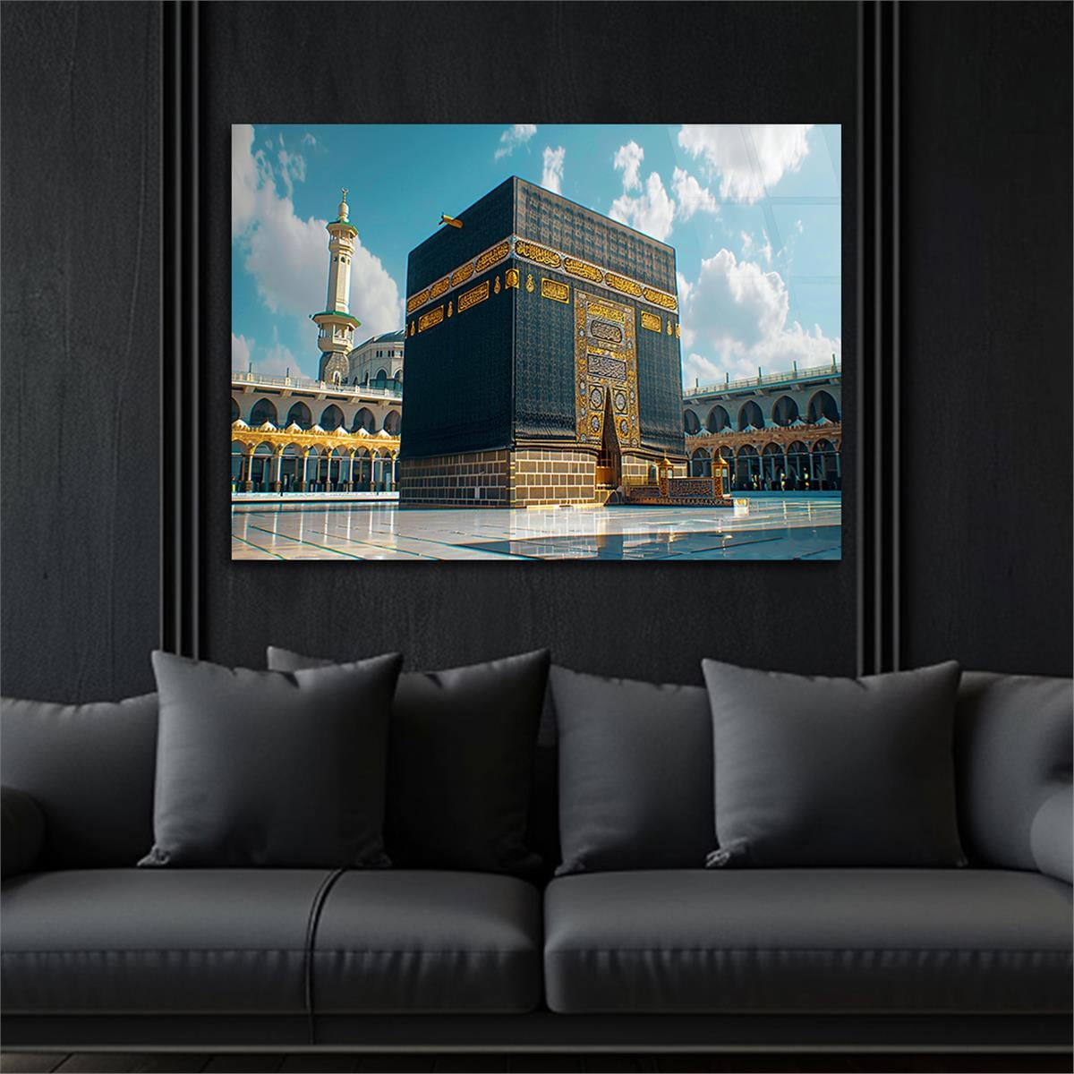 Yatay Dini Temalı Cam Tablo 149