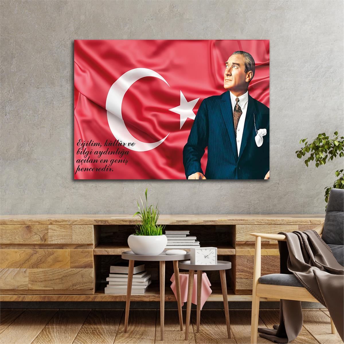 MUSTAFA KEMAL ATATÜRK Tempered Glass Wall Art