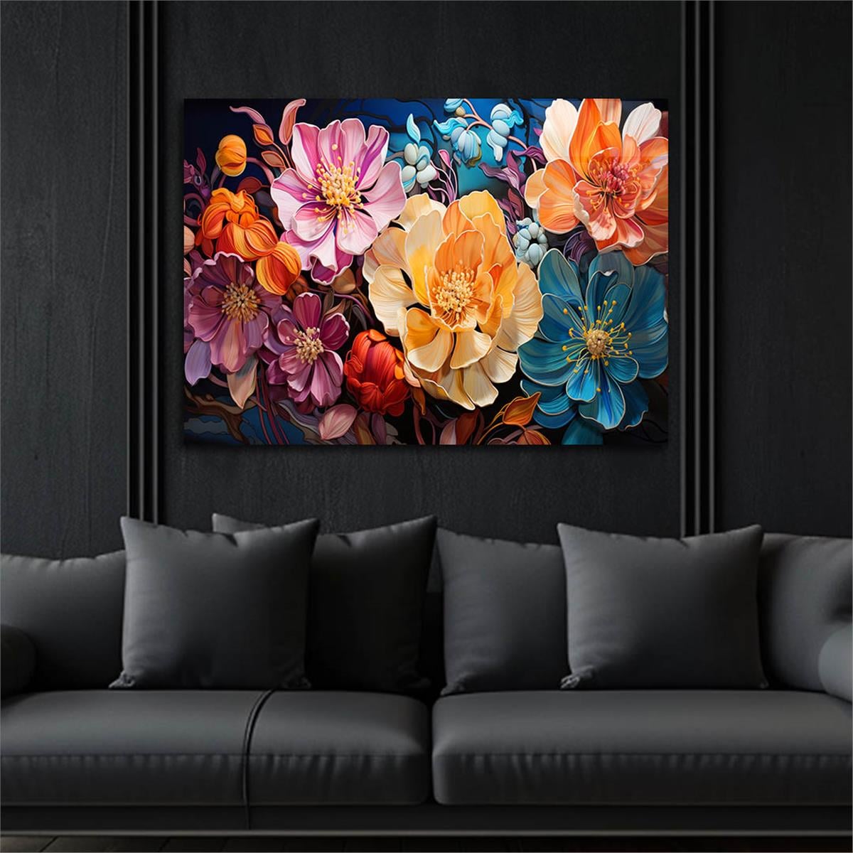 Horizontal Art-Themed Tempered Glass Wall Art 582