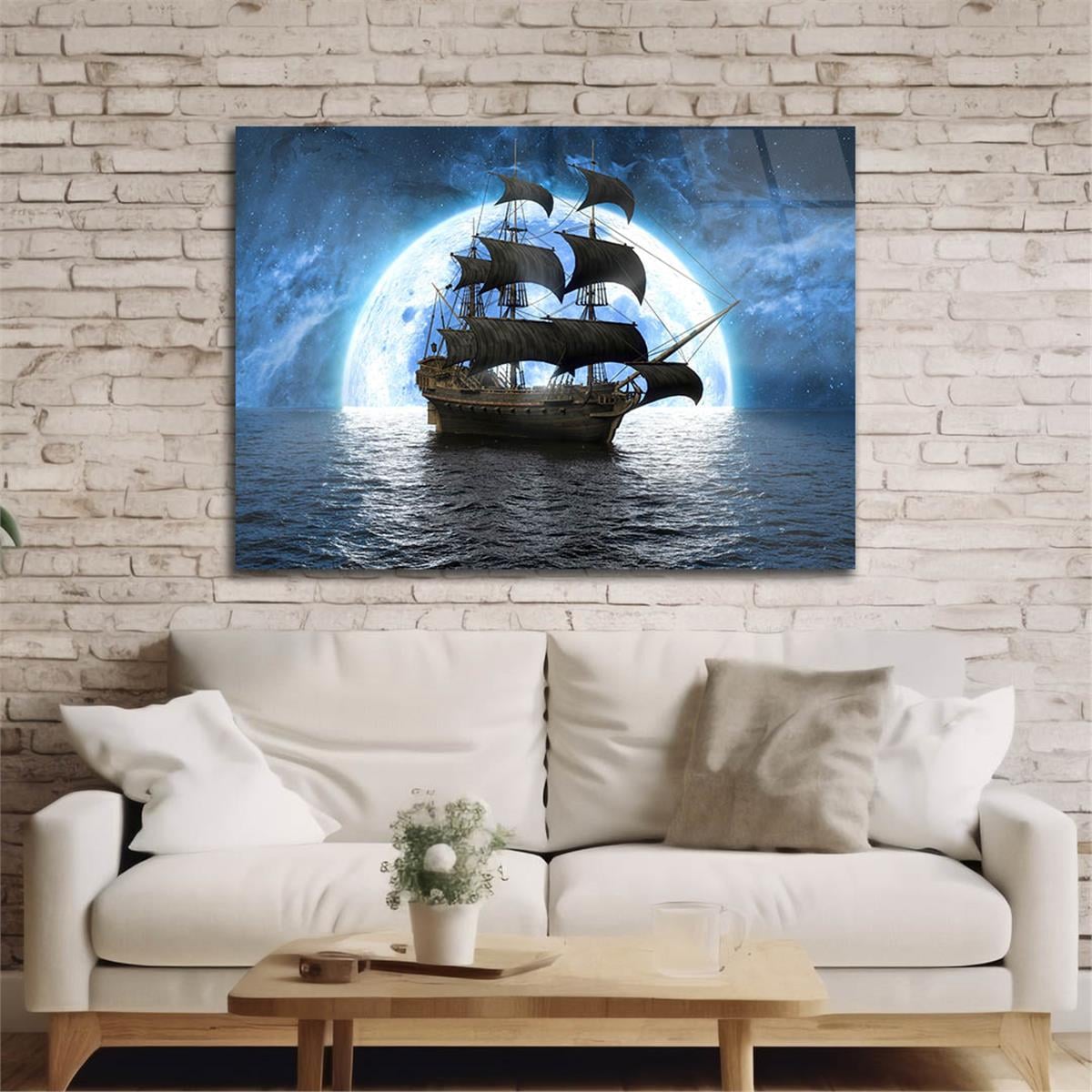 Horizontal Art-Themed Tempered Glass Wall Art 364