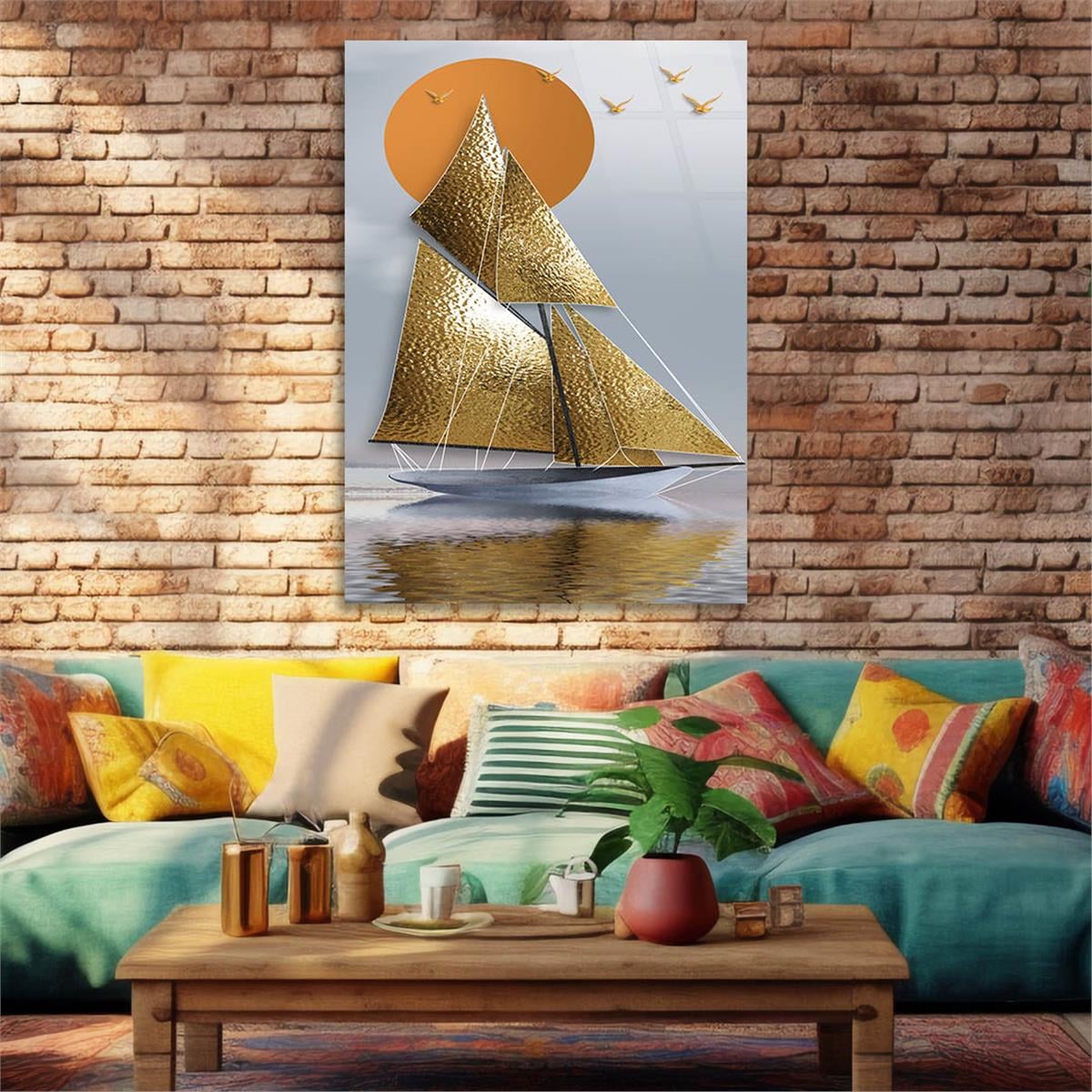 Vertical Tempered Glasss Wall Arts Art-Themed 294