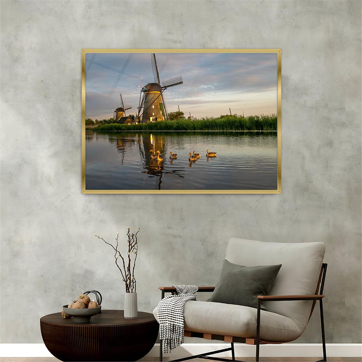 Alüminyum Çerçeveli Doğa Temalı Cam Tablo 135