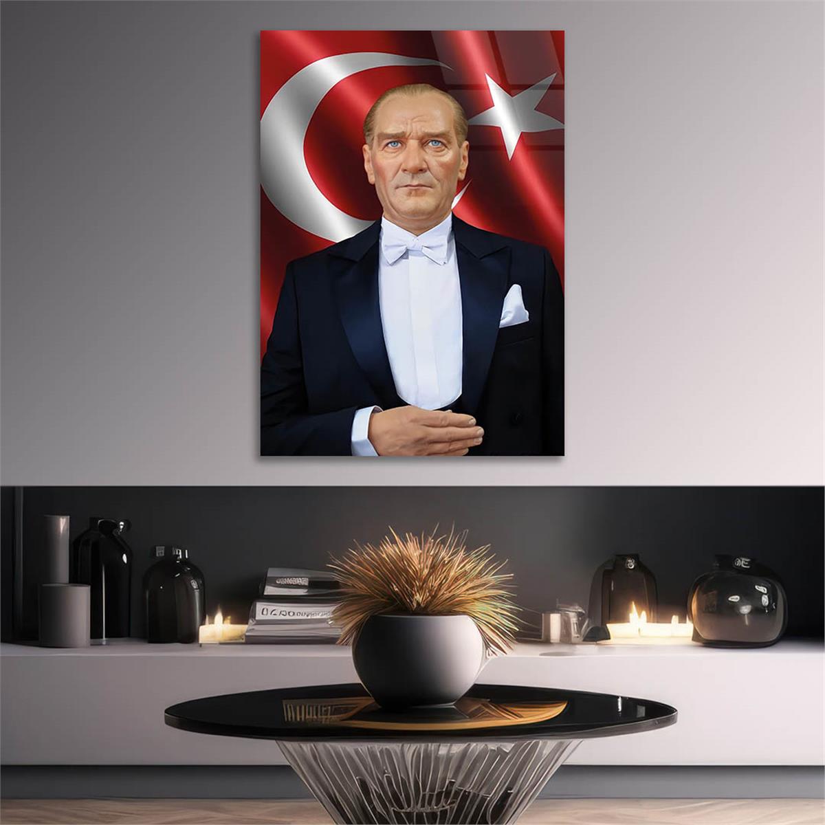 MUSTAFA KEMAL ATATÜRK Tempered Glasss Wall Art
