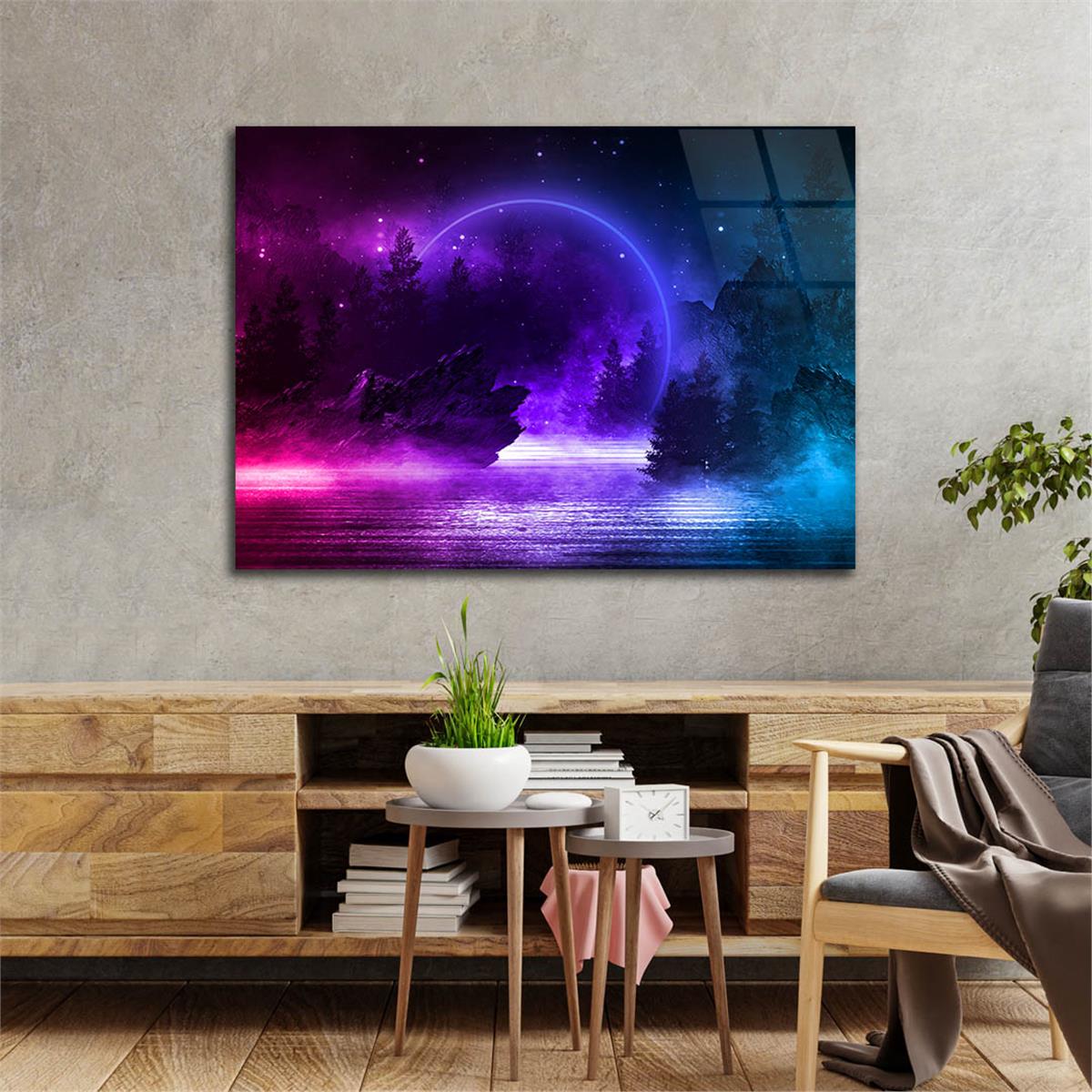 Horizontal Art-Themed Tempered Glass Wall Art 366