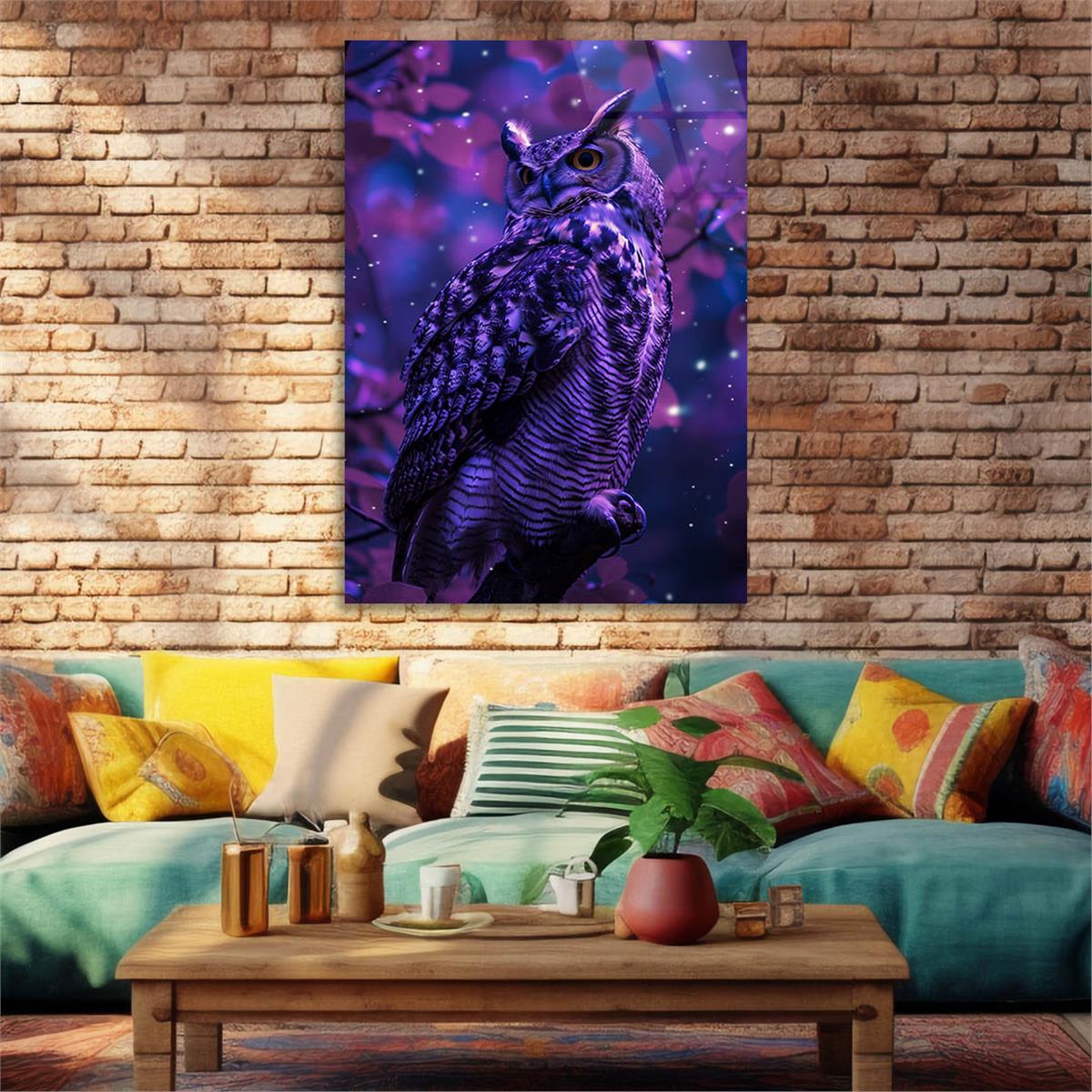 Dikey Doğa Temalı Cam Tablo 391