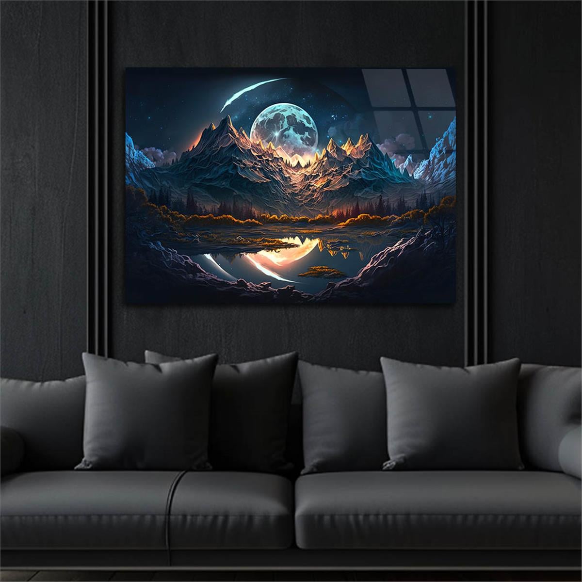 Horizontal Art-Themed Tempered Glass Wall Art 450