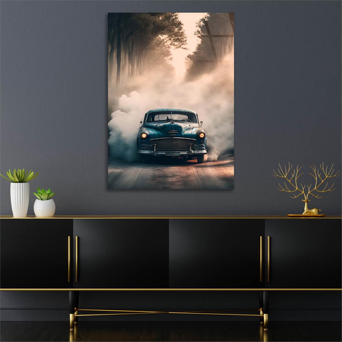 Dikey Doğa Temalı Cam Tablo 250