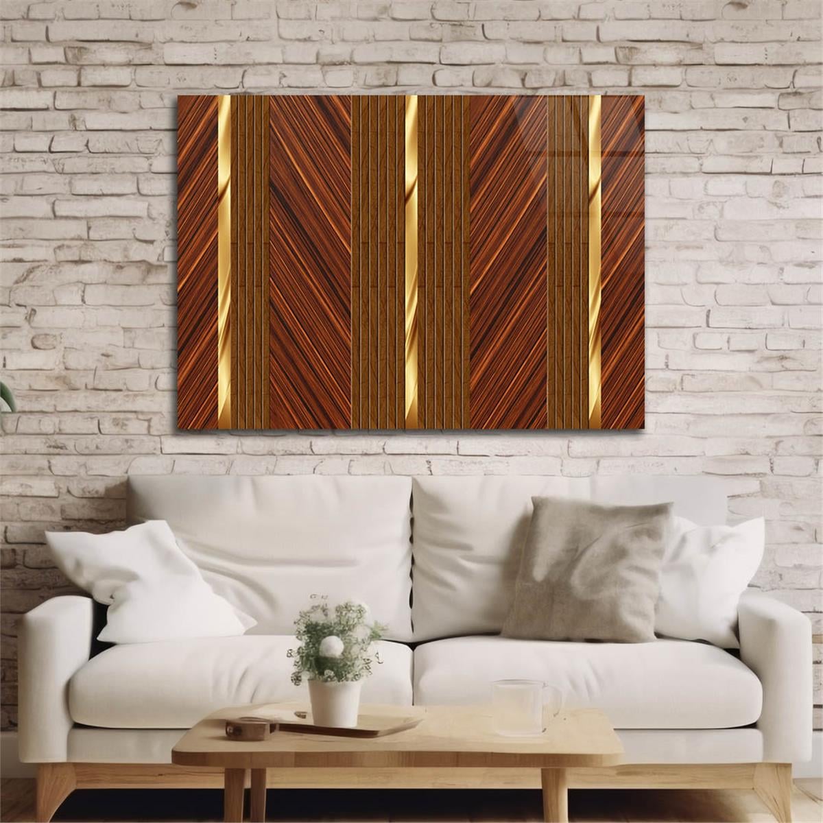 Horizontal Art-Themed Tempered Glass Wall Art 381