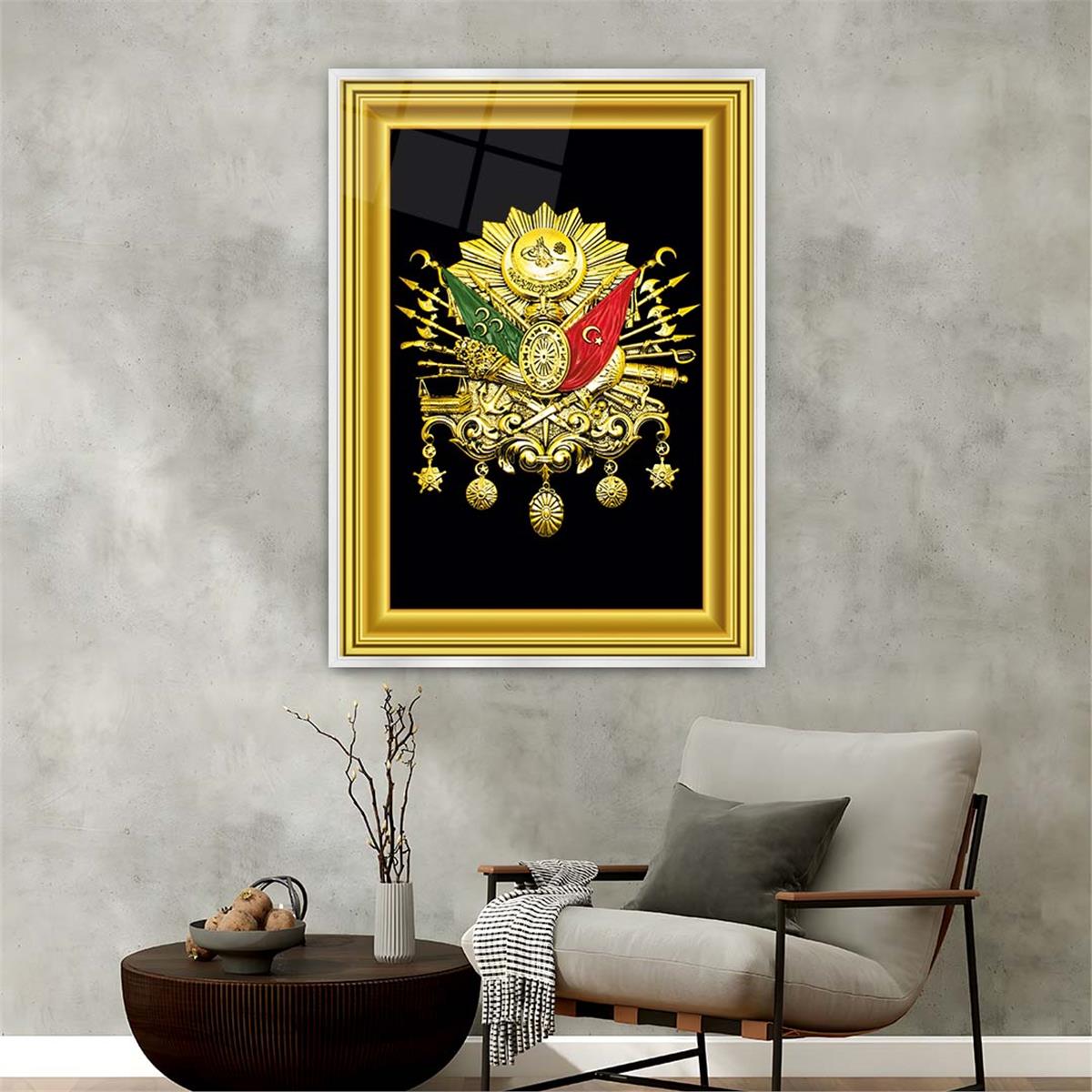 Aluminum-Framed National-Themed Tempered Glass Wall Art 005