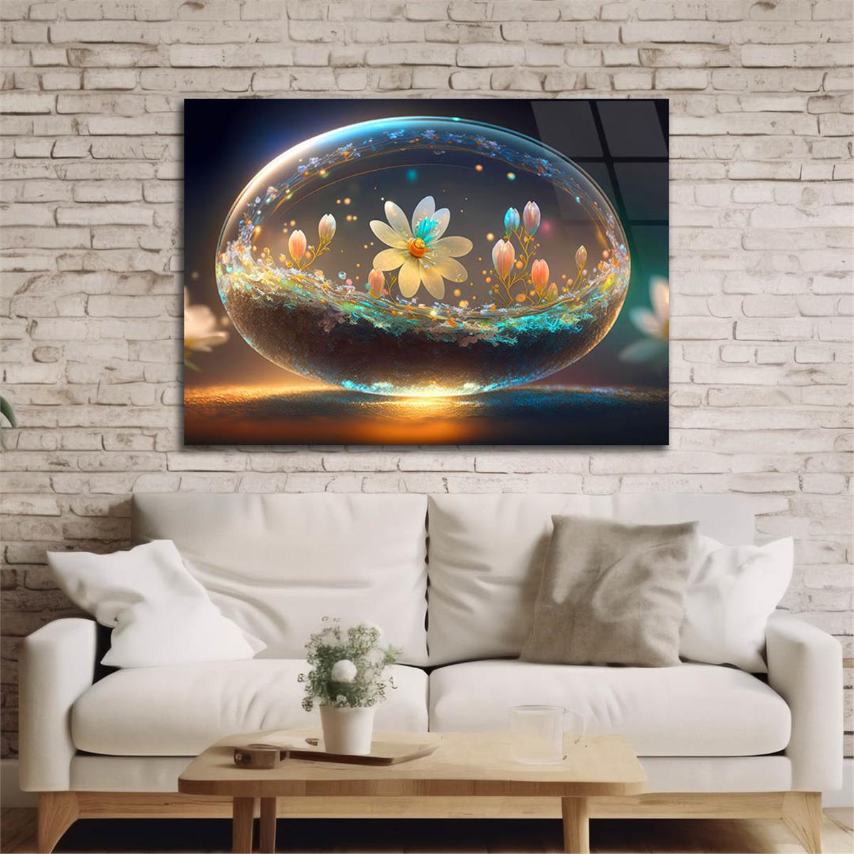 Horizontal Art-Themed Tempered Glass Wall Art 473