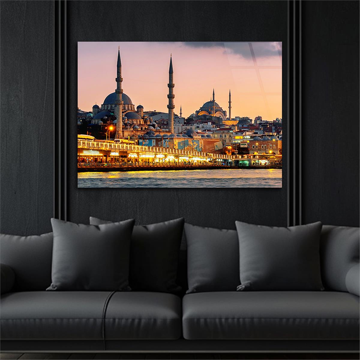 Yatay Dini Temalı Cam Tablo 151