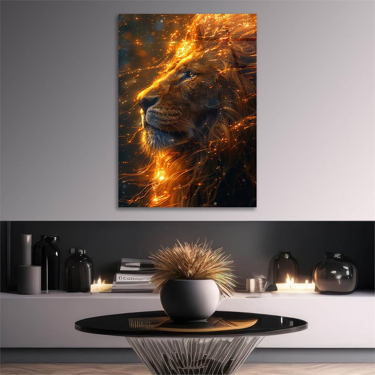 Dikey Doğa Temalı Cam Tablo 309