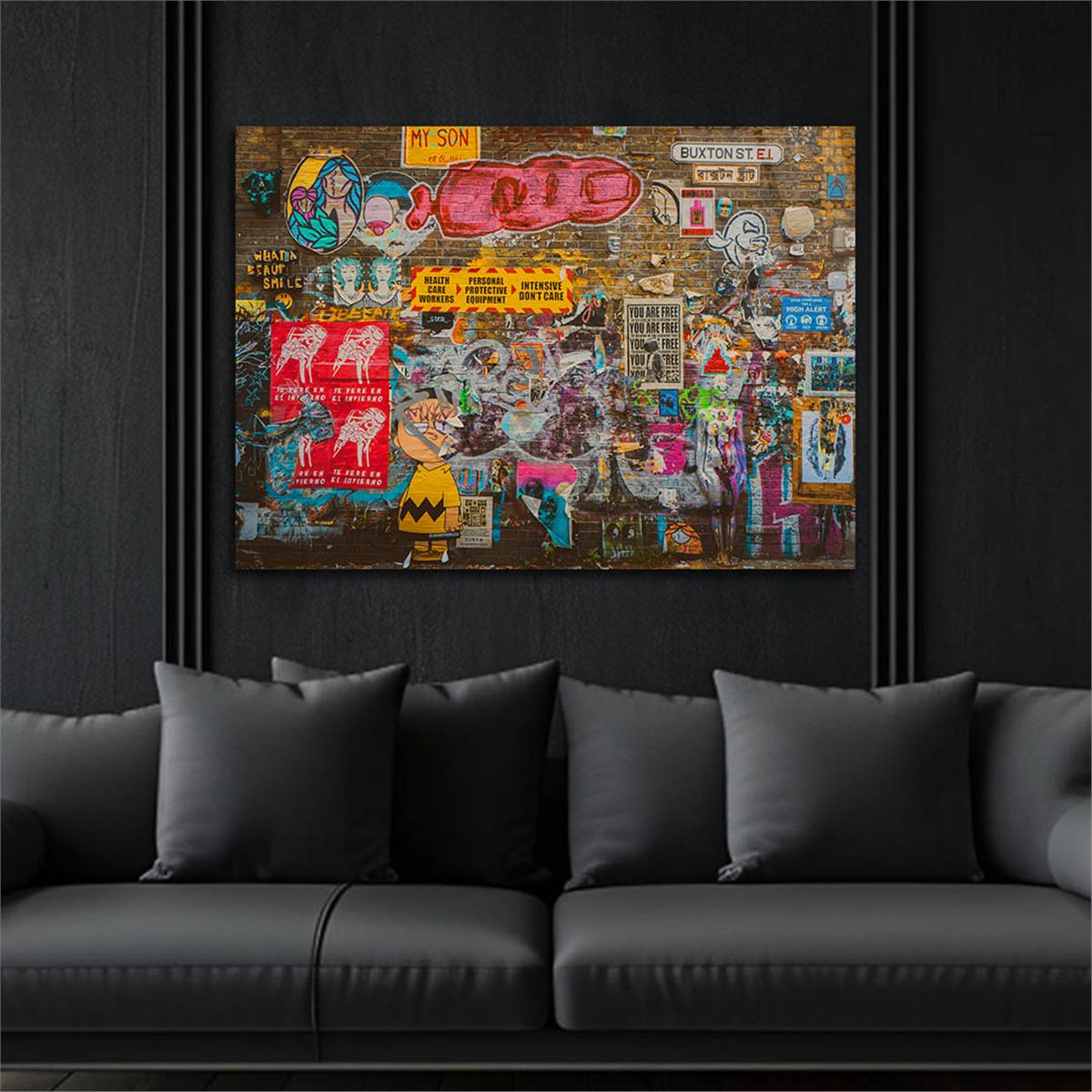 Horizontal Art-Themed Tempered Glass Wall Art 554