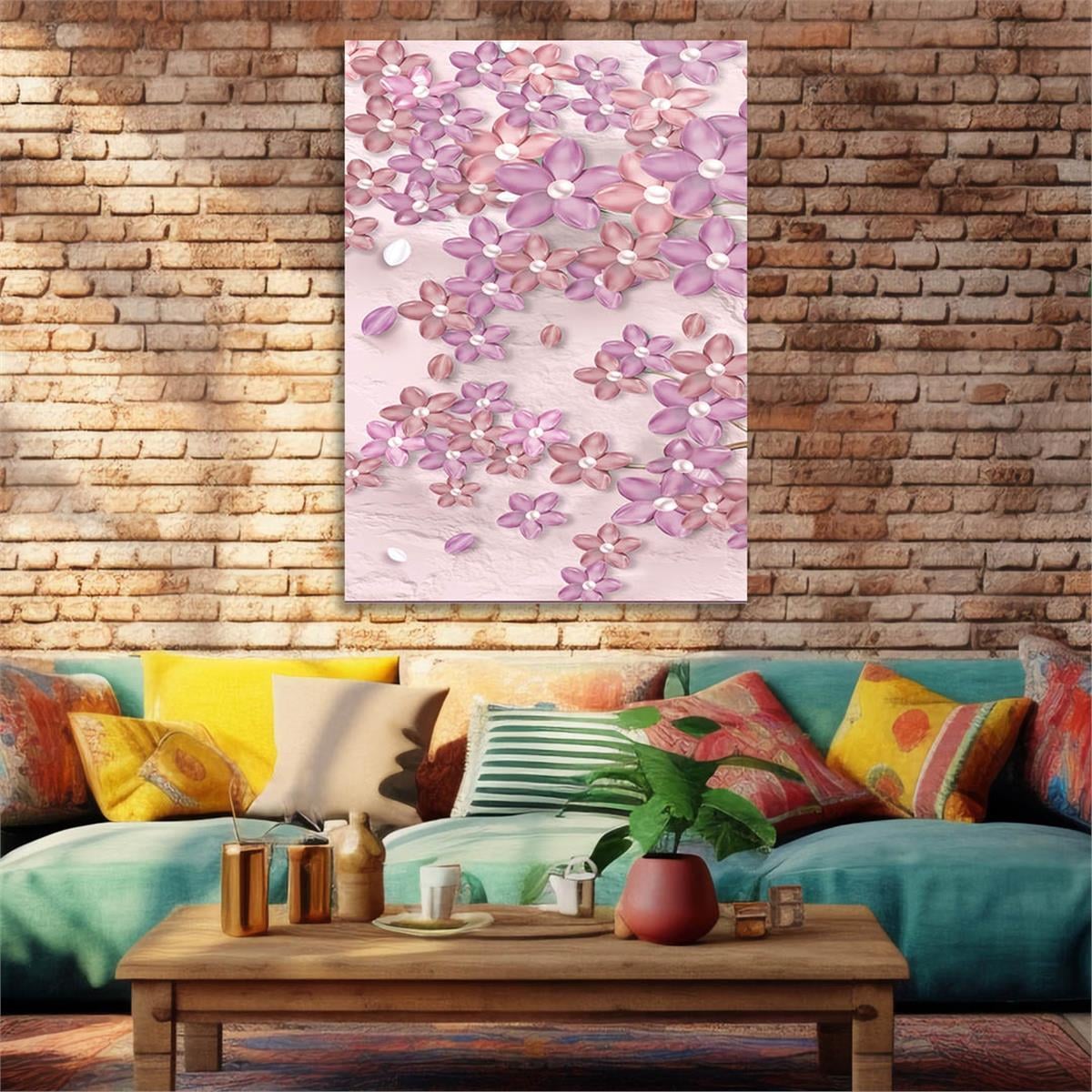 Vertical Tempered Glasss Wall Arts Art-Themed257