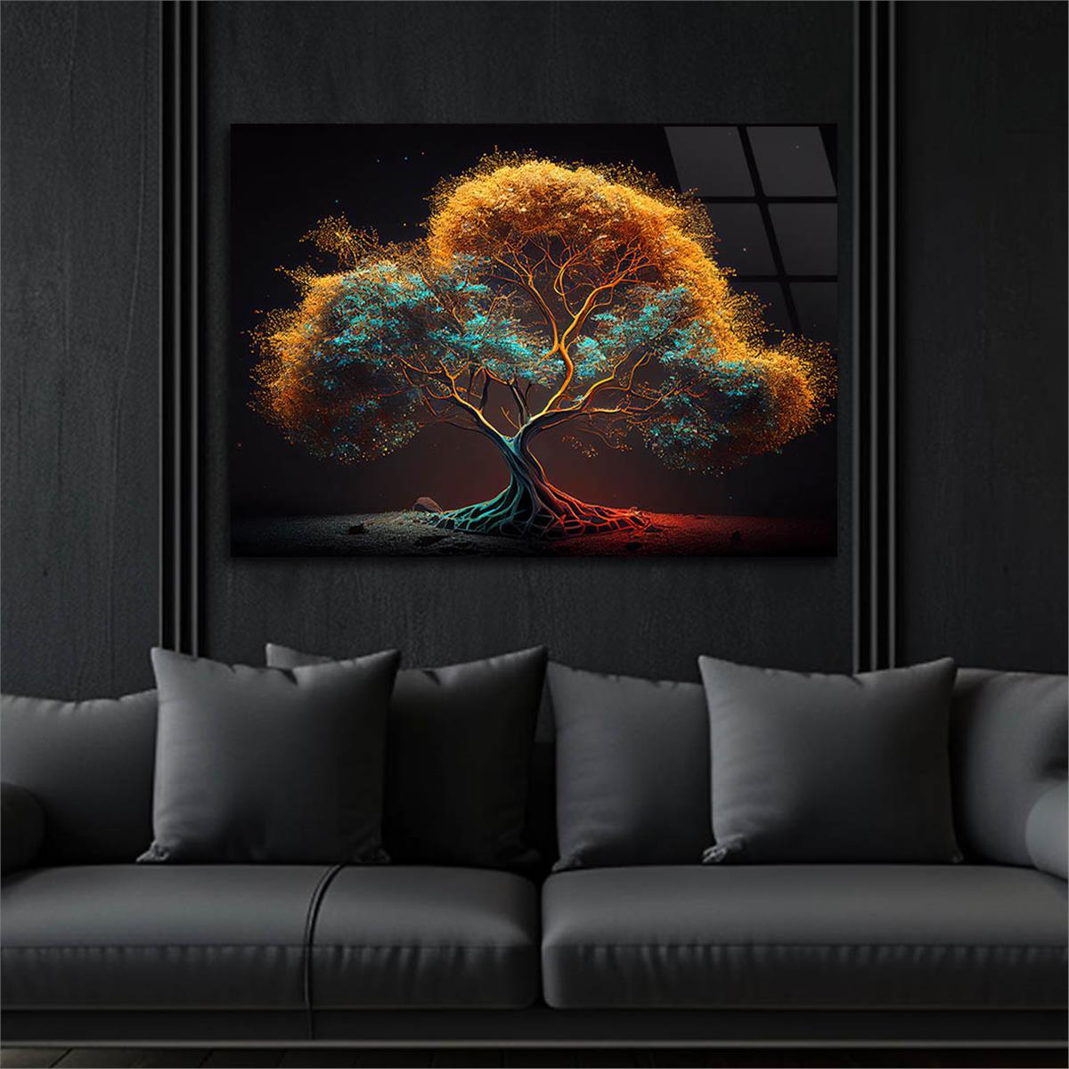 Horizontal Art-Themed Tempered Glass Wall Art 452