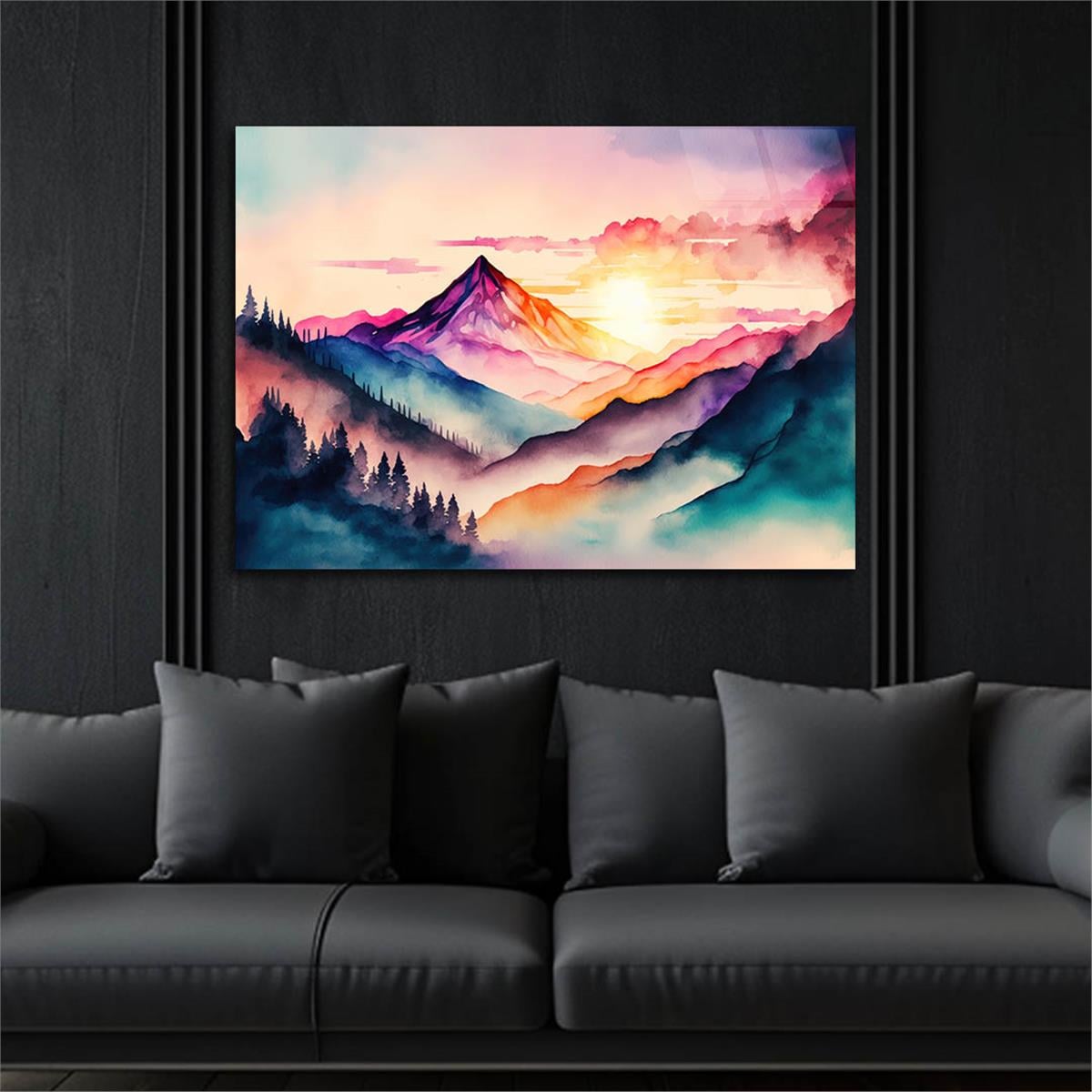 Horizontal Art-Themed Tempered Glass Wall Art 401