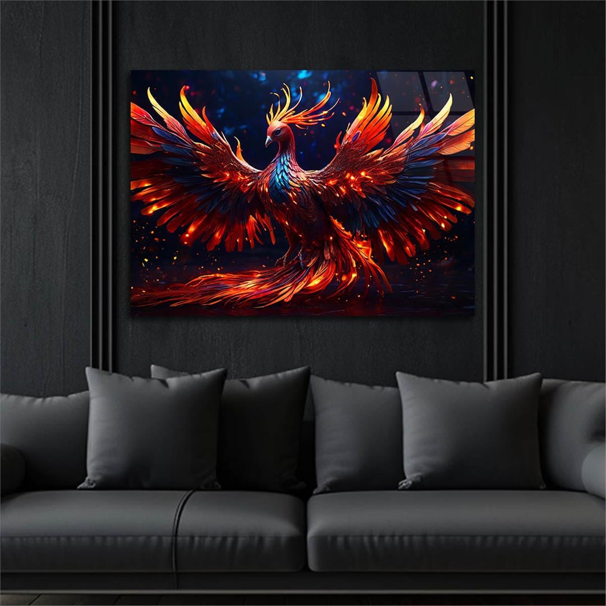 Yatay Sanat Temalı Cam Tablo 586