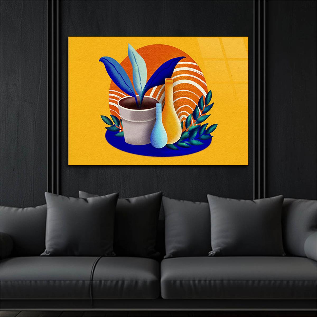 Horizontal Art-Themed Tempered Glass Wall Art 543