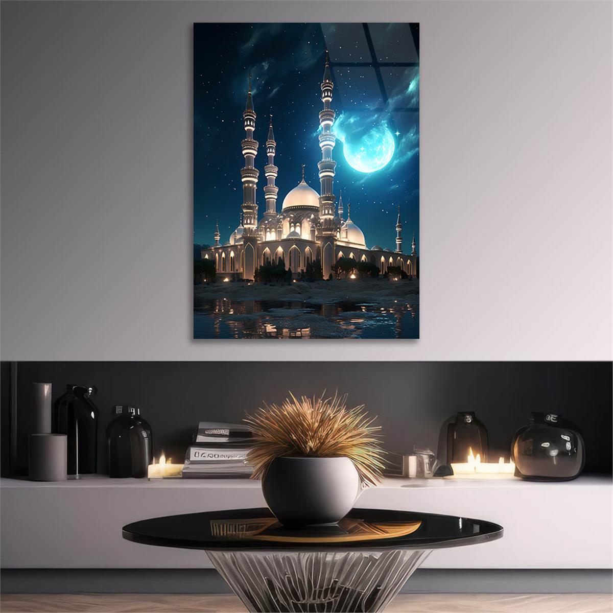 Dikey Dini Temalı Cam Tablo 263