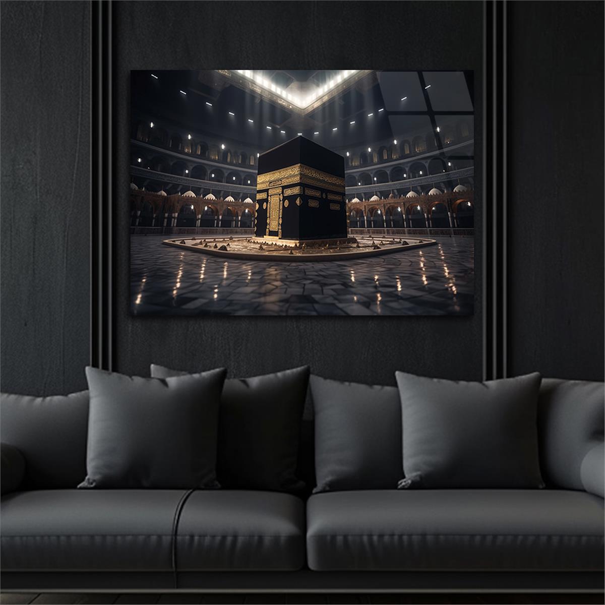 Yatay Dini Temalı Cam Tablo 144