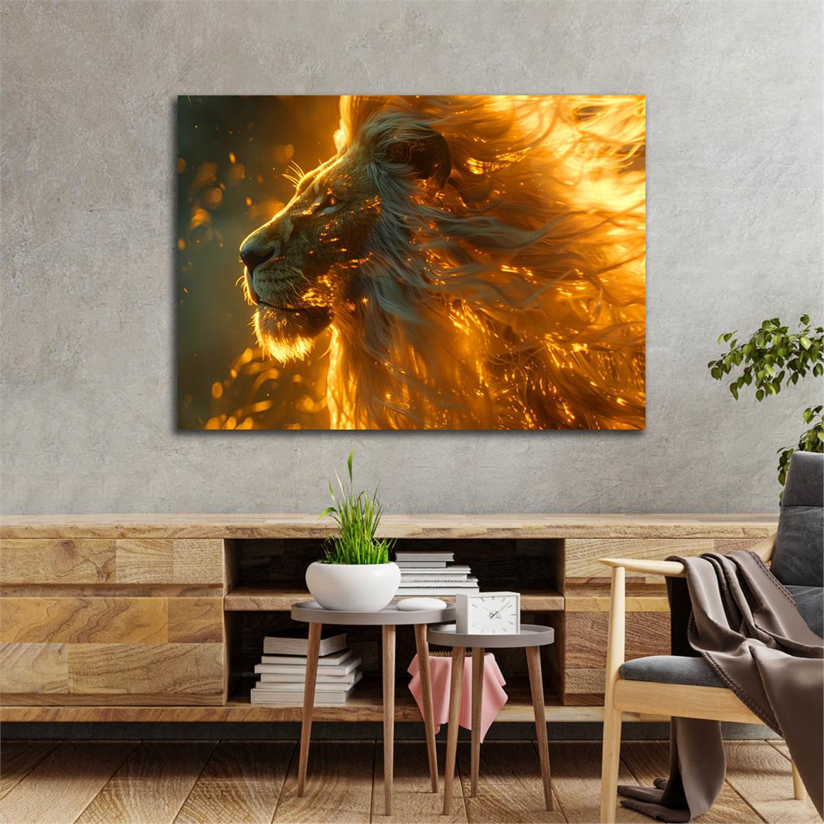 Yatay Doğa Temalı Cam Tablo 528