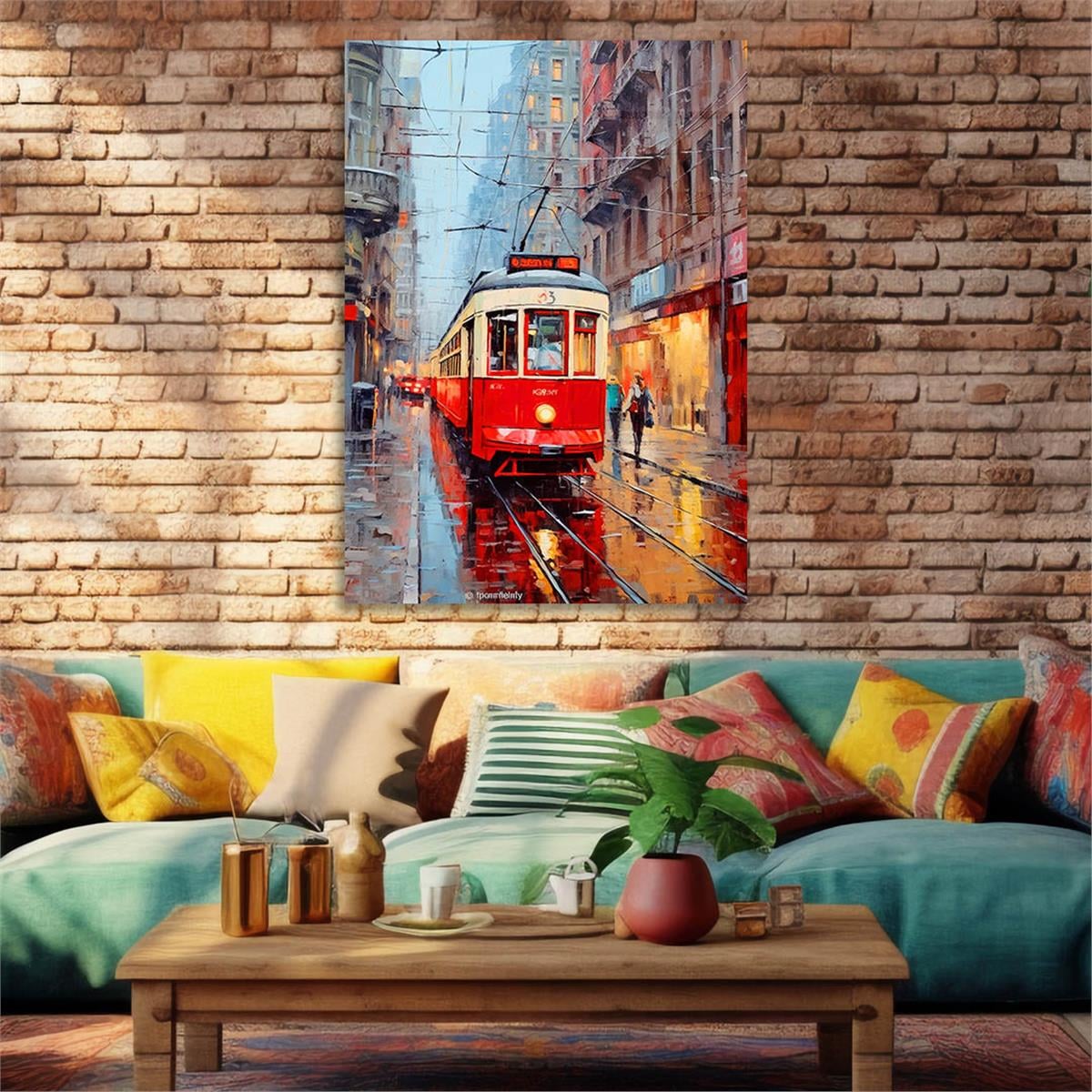 Dikey Sanat Temalı Cam Tablo 532