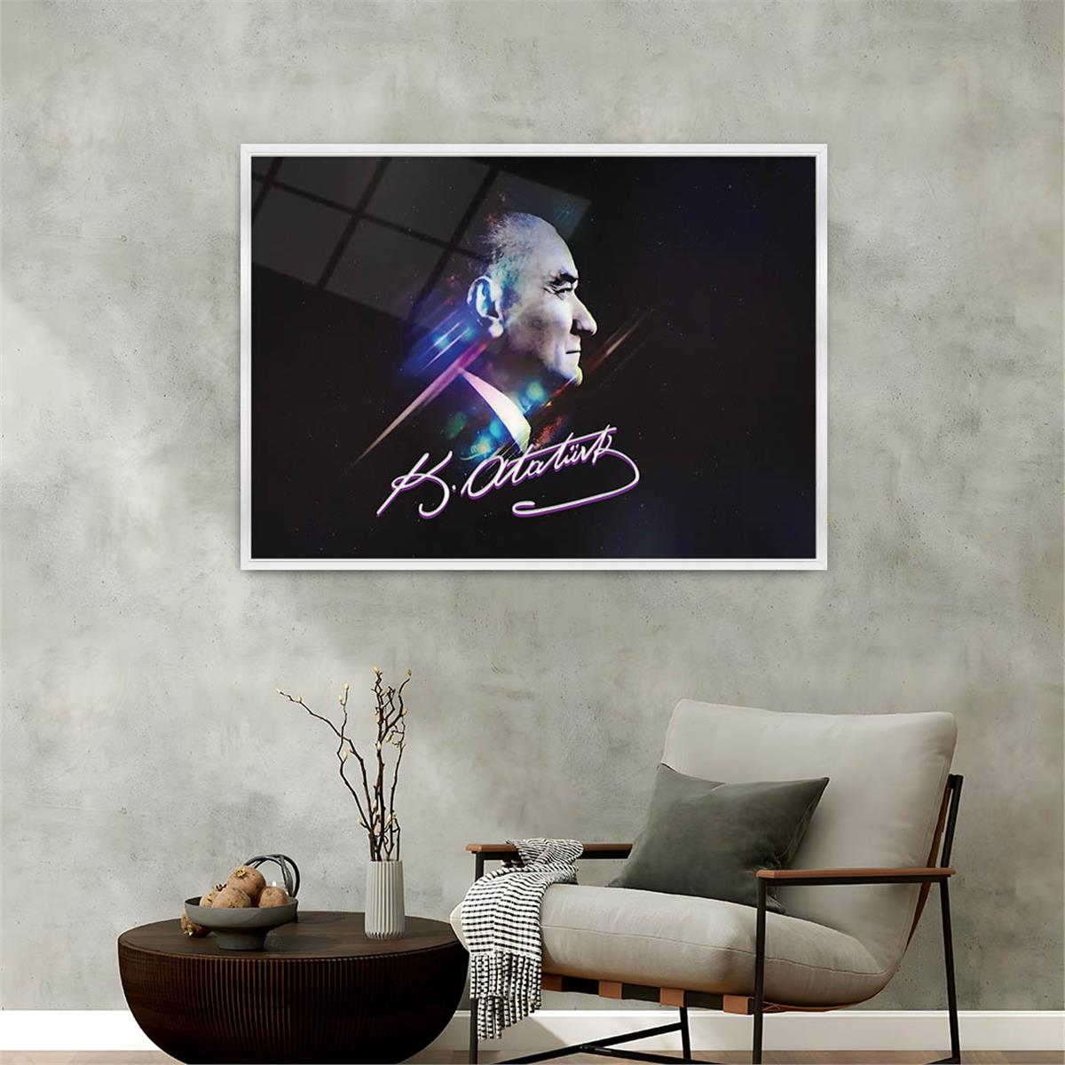 Alüminyum Çerçeveli Vatan Temalı Cam Tablo 074