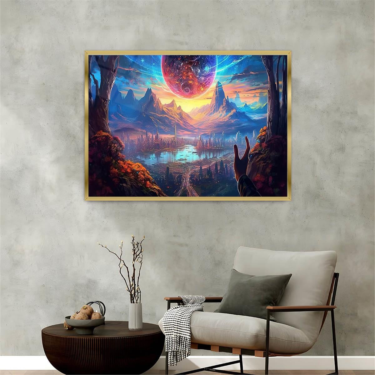 Alüminyum Çerçeveli Doğa Temalı Cam Tablo 061