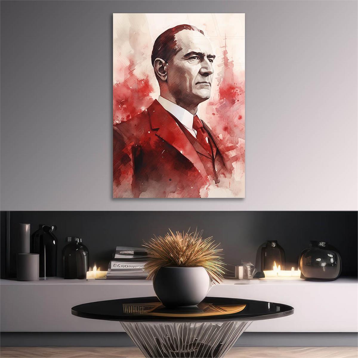 Dikey VatanTemalı Cam Tablo 165