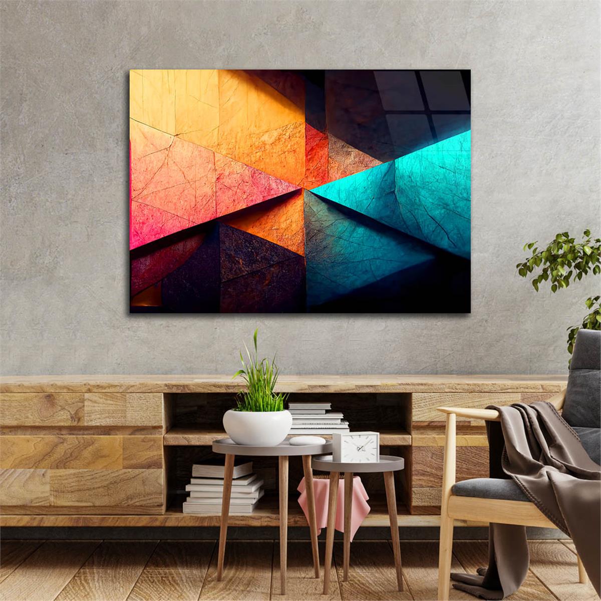 Horizontal Art-Themed Tempered Glass Wall Art 549
